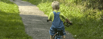 Little Kid On Bike